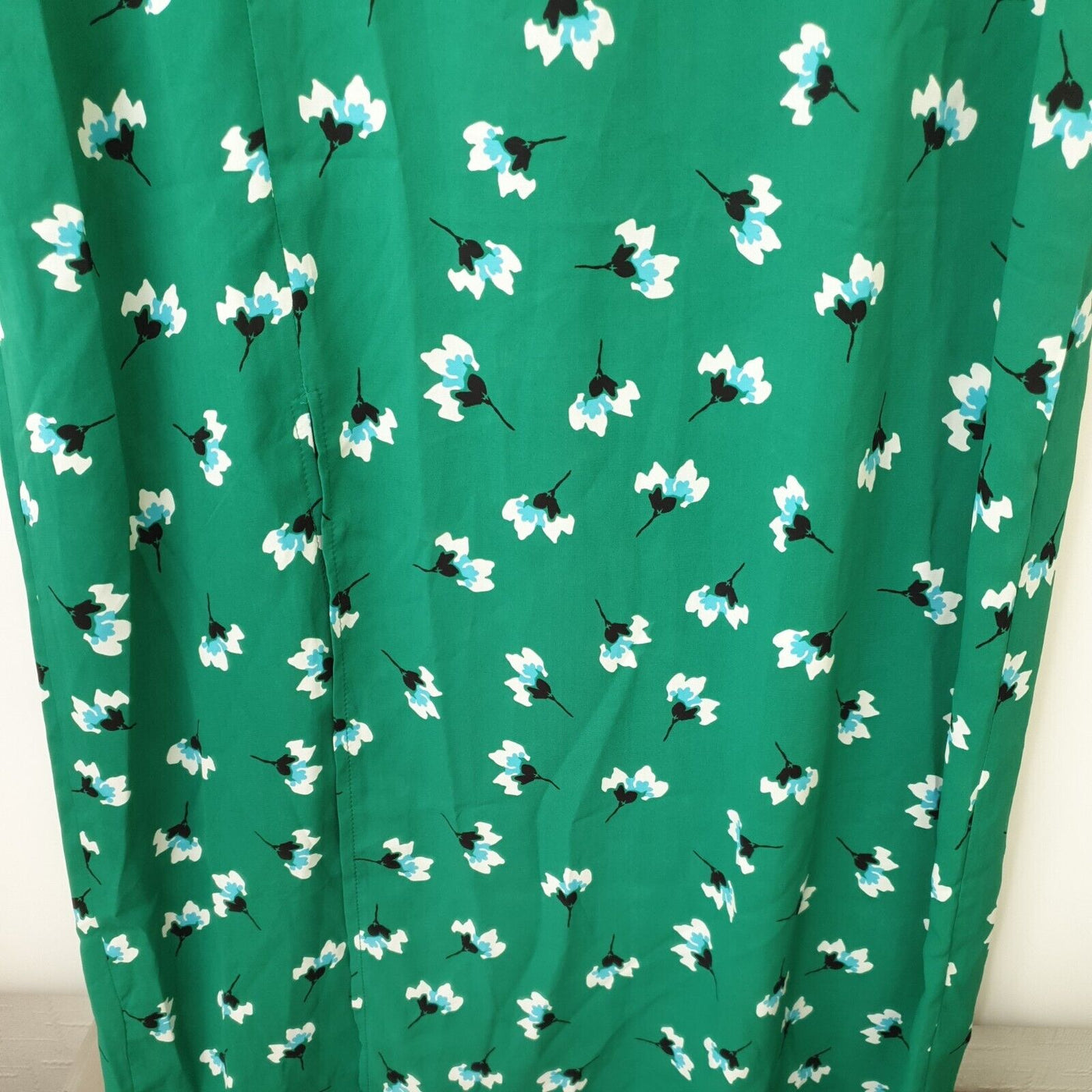 Quiz Green Floral Midi Slit Dress Green Uk 16 ****Ref V91