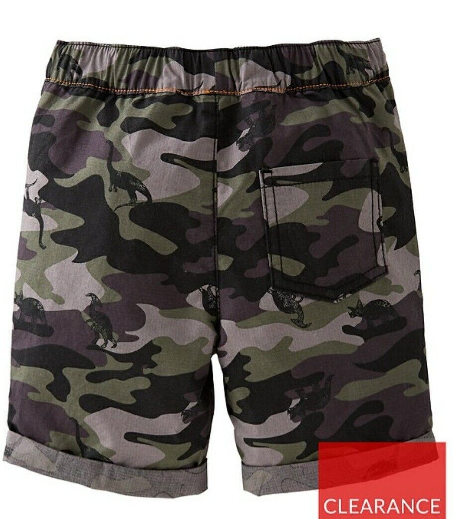 Boys 2pack Shorts Camouflage And Plain Woven Size 12-18 Months ****Ref V416