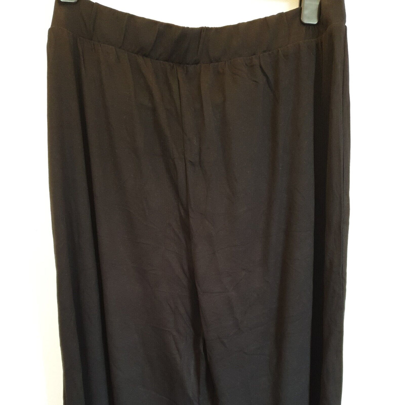 Womens Black Elasticated Waist Trousers UK 14 *** Ref V374