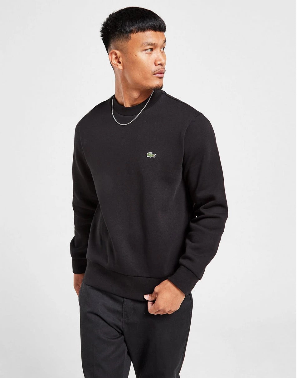 Lacoste Sport Crew Sweatshirt Black Size 4 ( M ) ****V534