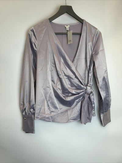 River Island Lilac Wrap Blouse UK 6 **** Ref VA1