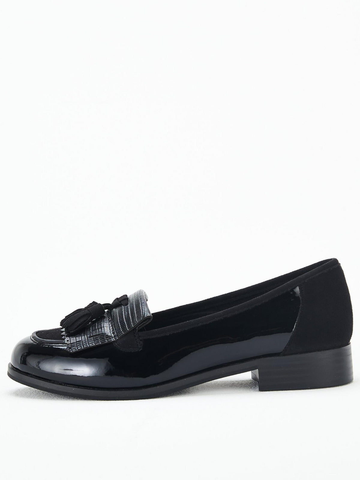 Wide Fit Tassel Loafers - Black. UK 6. (Q4VQA) ****VS1