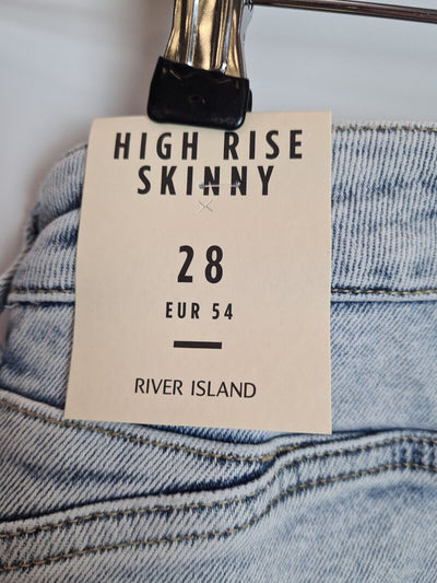 River Island Plus Blue Bum Sculpt Skinny Jeans Size 28 **** V262