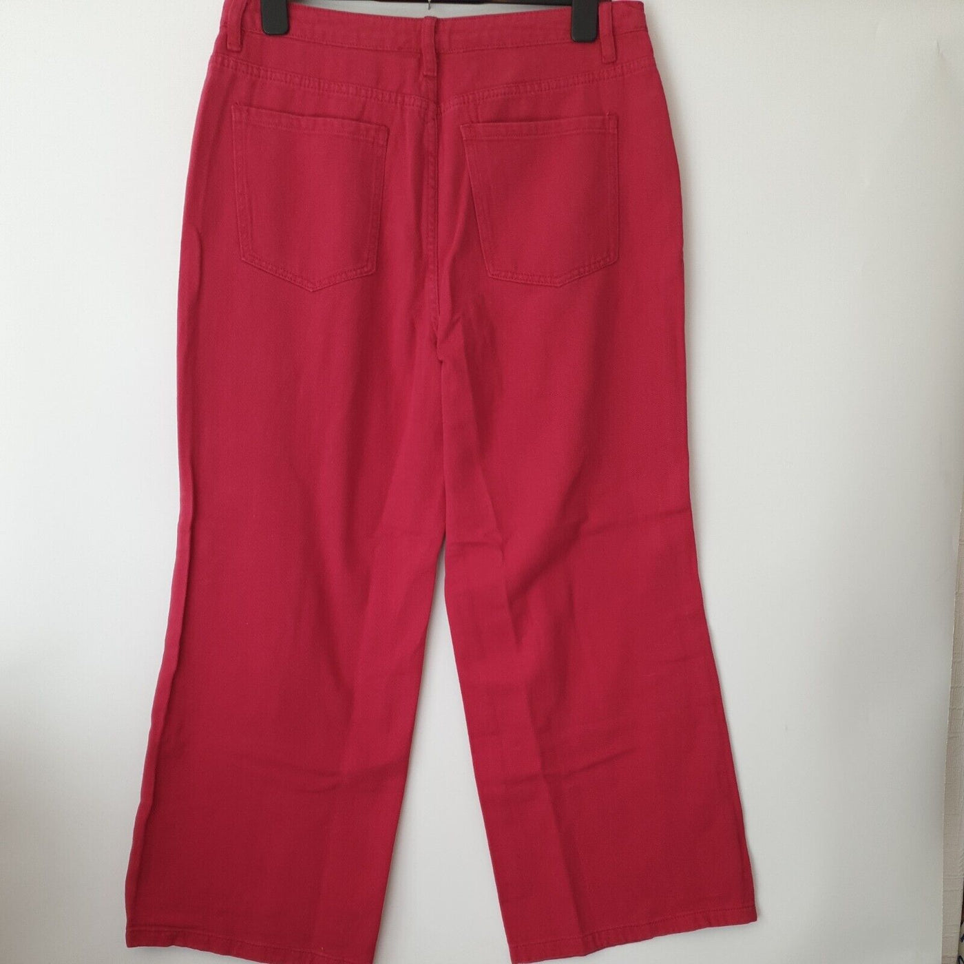 Long Tall Sally Pink Wide Leg Cropped Jeans Size 20 **** Ref V142