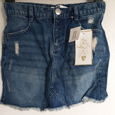 Girls Denim Skirt Mid Wash Size 9yrs****Ref V361