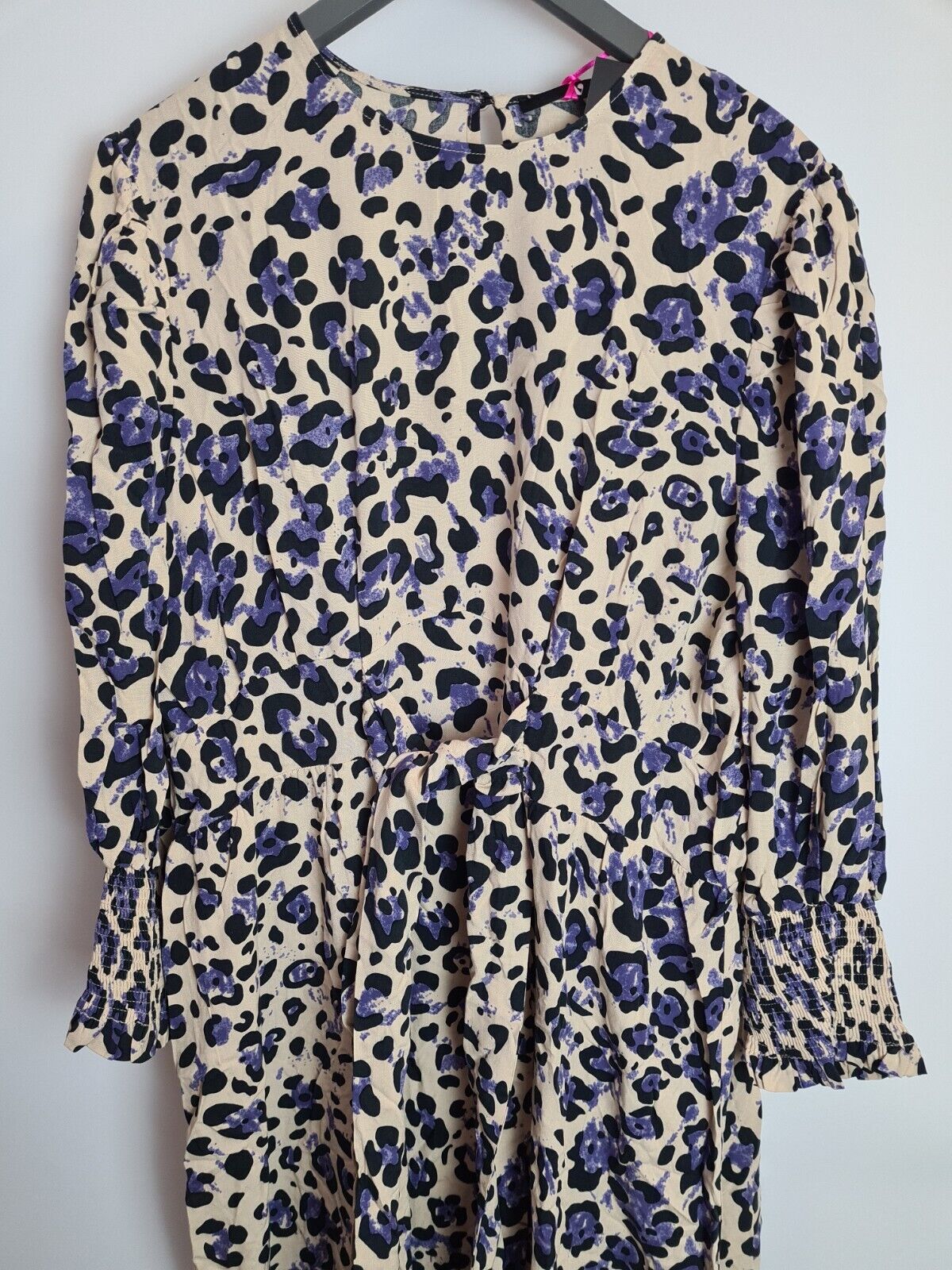 Animal Print Tie Waist Midi Dress- Long Sleeve Size 12 **** SW13