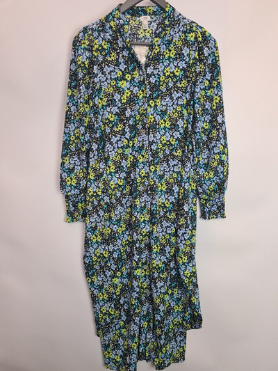 River Island Womens Green Floral Tie Front Midi Dress Size UK 6 **** V52