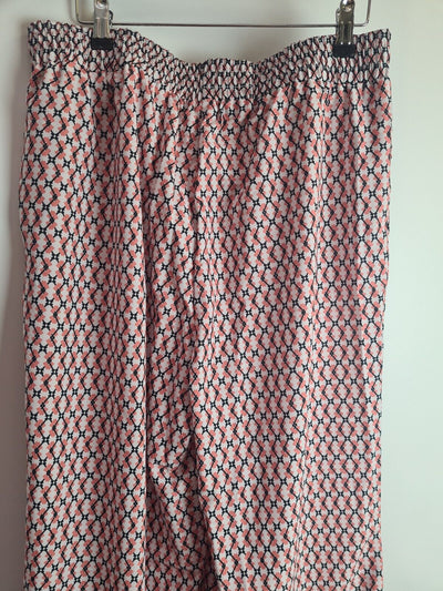 Womens Wide Leg Coral Trousers Size 24 **** V312