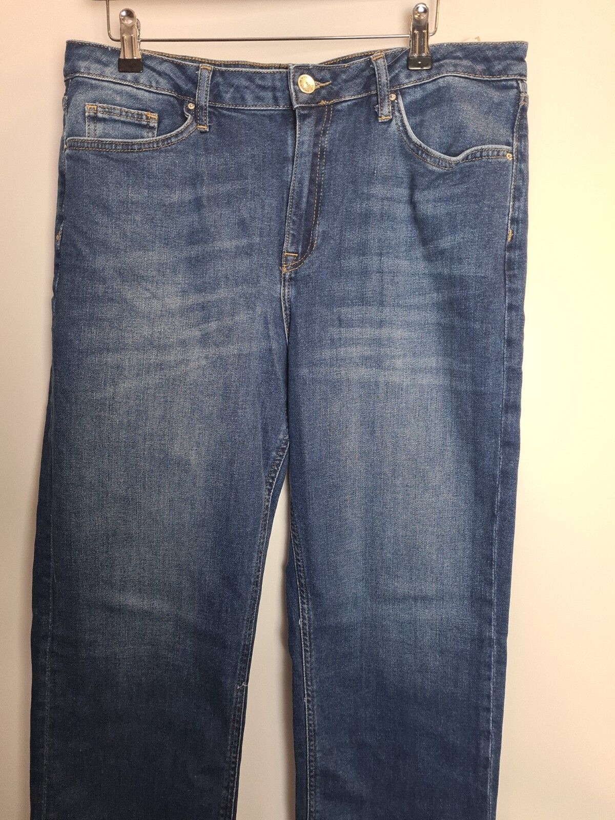 Womens Split Hem Forever Straight Dark Wash Jeans Size 16 **** V319