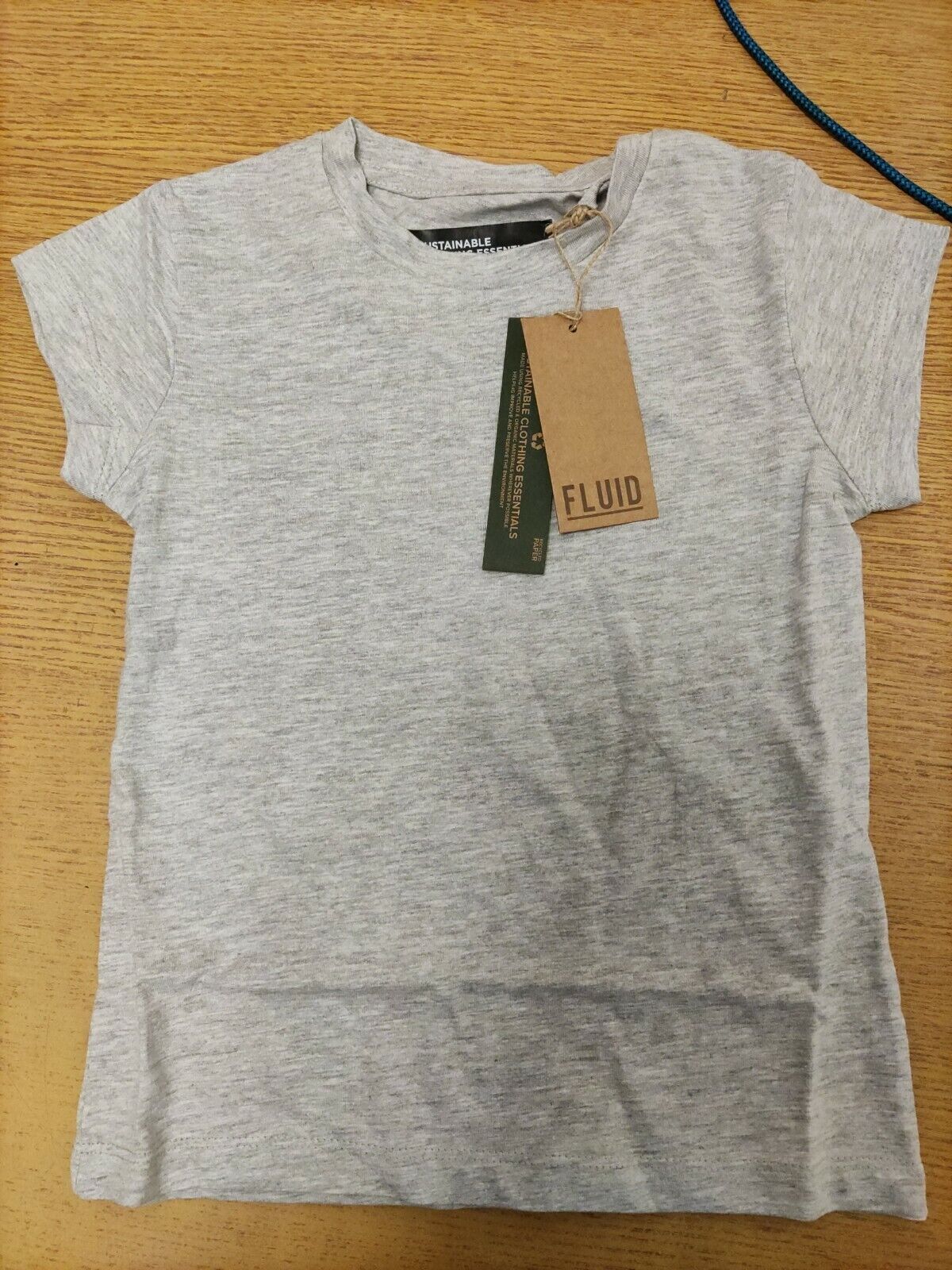 Fluid T Shirt Kids Age 7-8. Grey. Ref A4