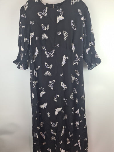 Nobodys Child Curve Luna Midi Dress Black Size 18 **** V36