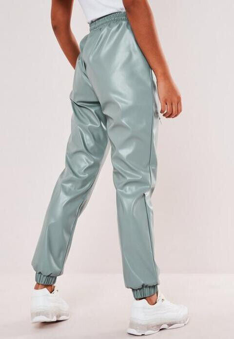 Missguided Petite Faux Leather Jogger Trousers. UK 8. REF B8