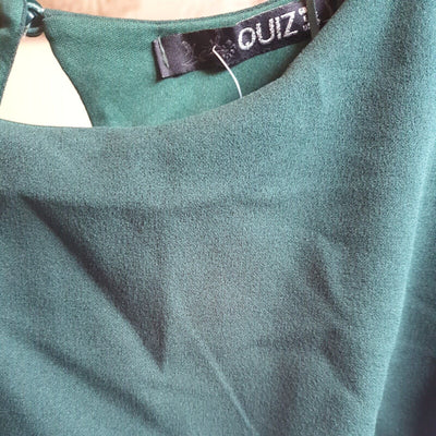 Quiz Dress Green Tie Waist Uk14**** Ref V26