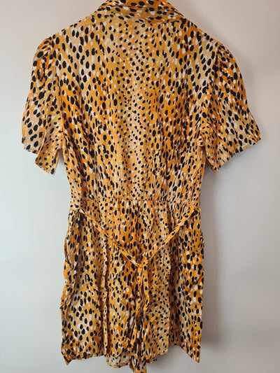 River Island Cali Tripper Animal Print Playsuit Size 14 **** V213