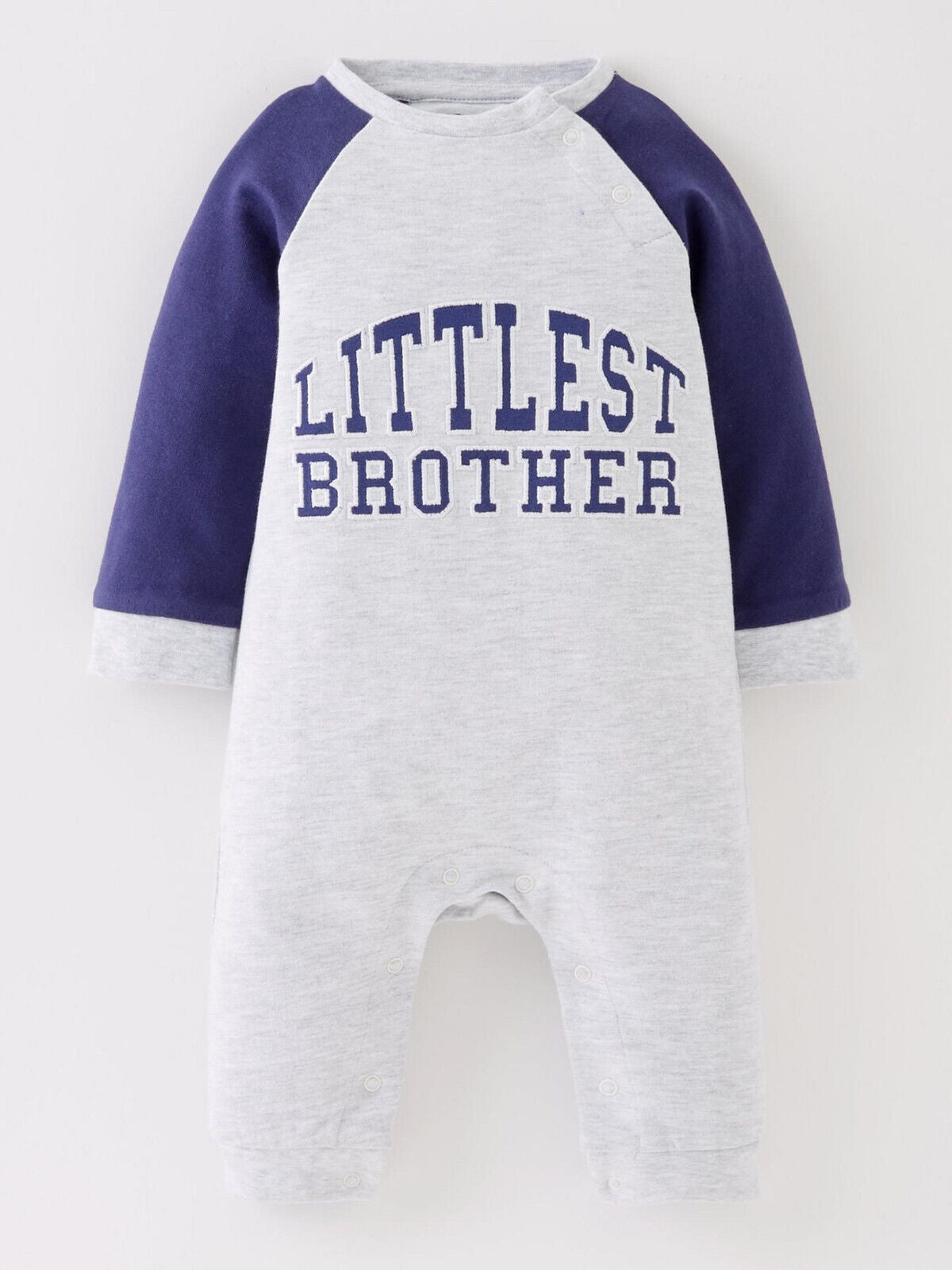 Baby Boys Grey Little Brother Romper Size 12-18 Months ** V518