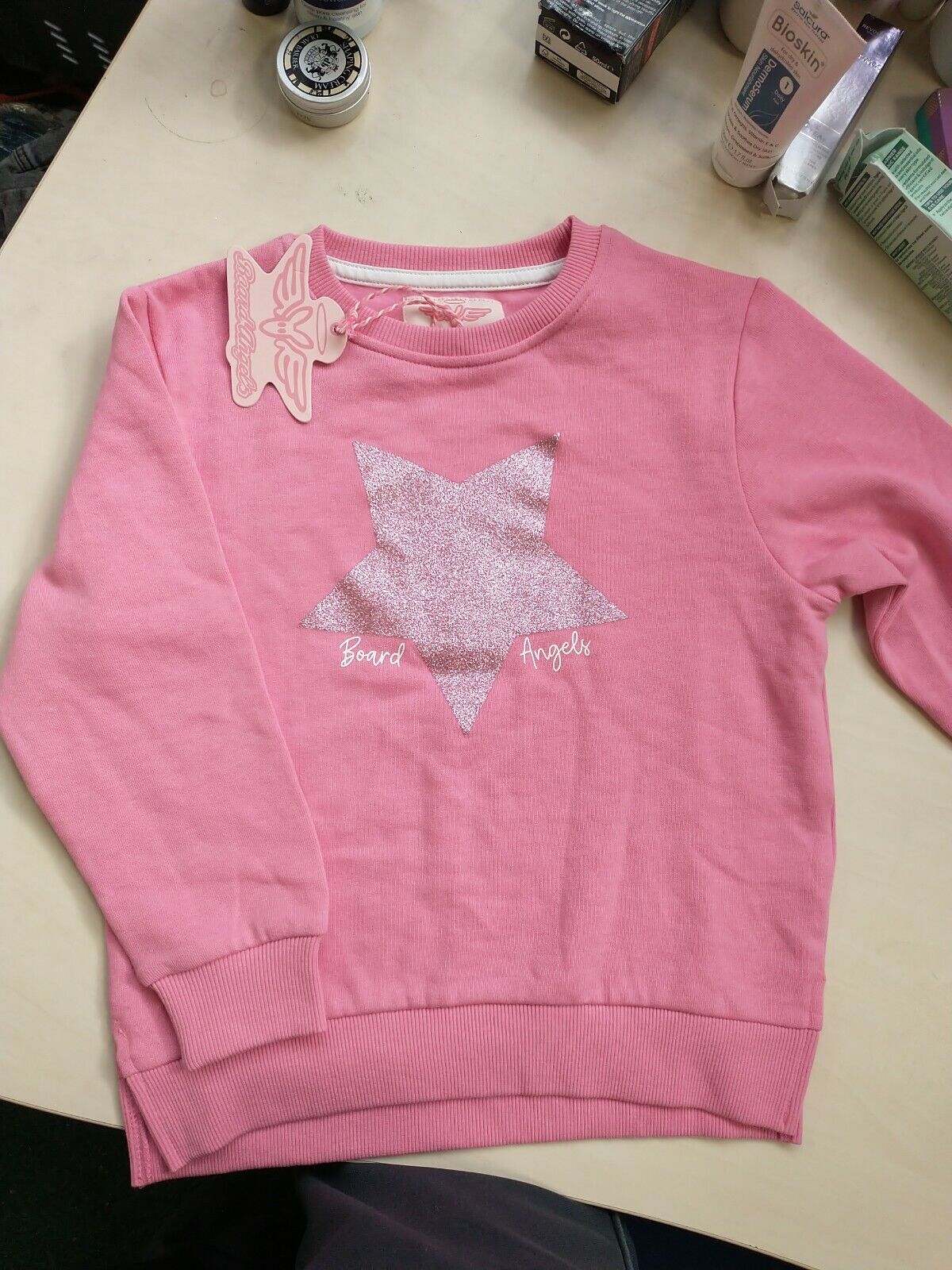 Board Angels Pink Girls Jumper. 5/6 Years. Ref K10