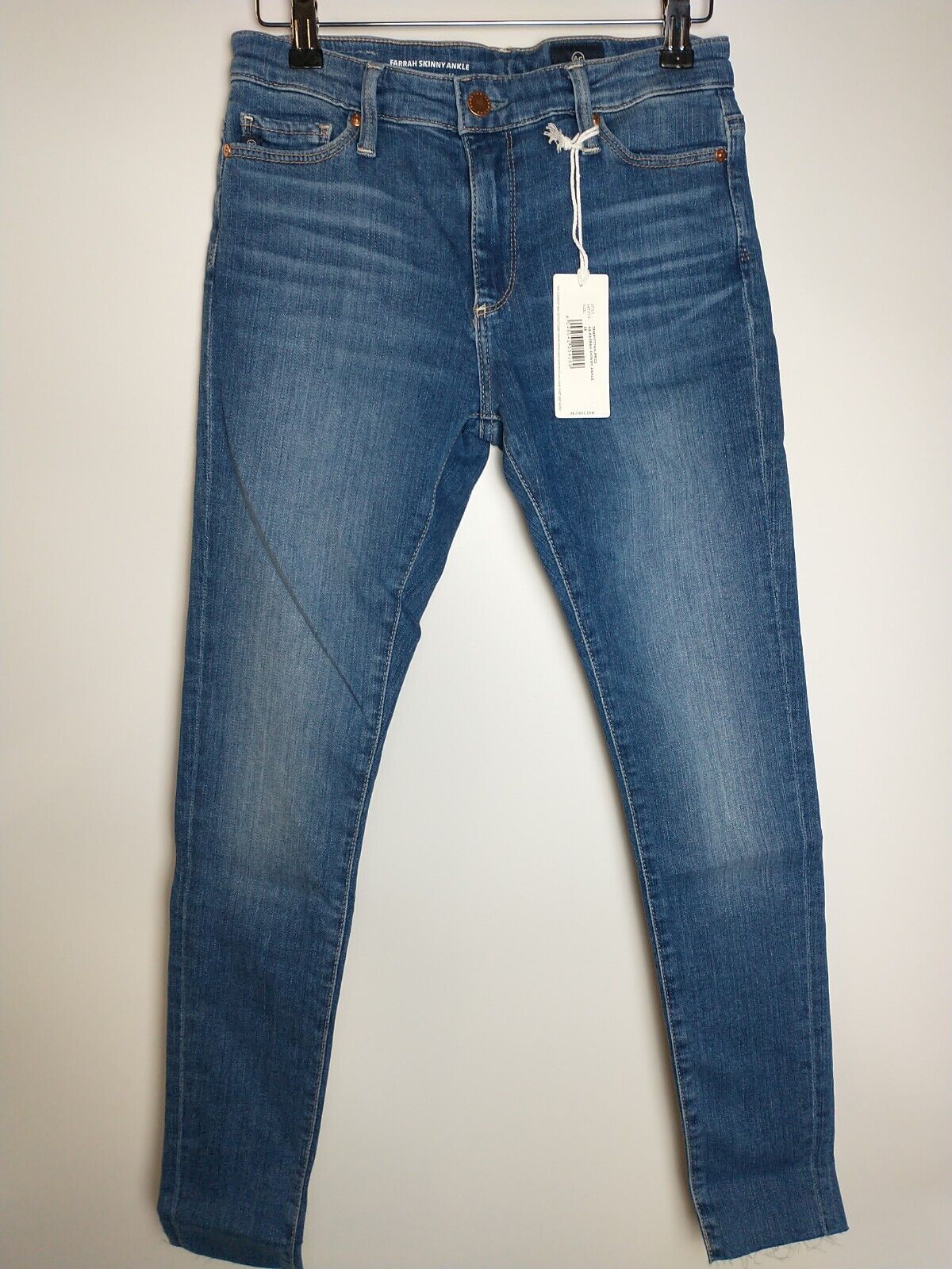 AG Jeans Farrah Skinny Ankle Blue Jeans. UK W25