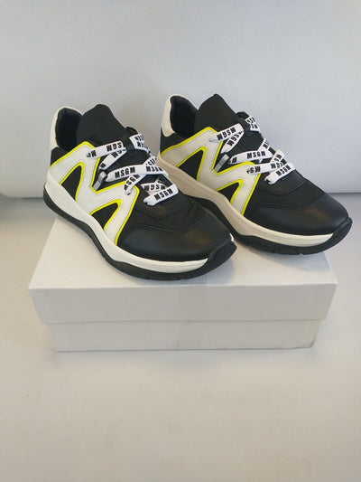 MSGM Kids Trainers. Size UK 3. Black/White. ****RefVS1