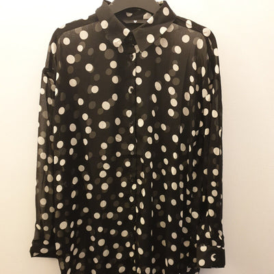 Womens Black Spot Shirt UK 8 ****Ref V501