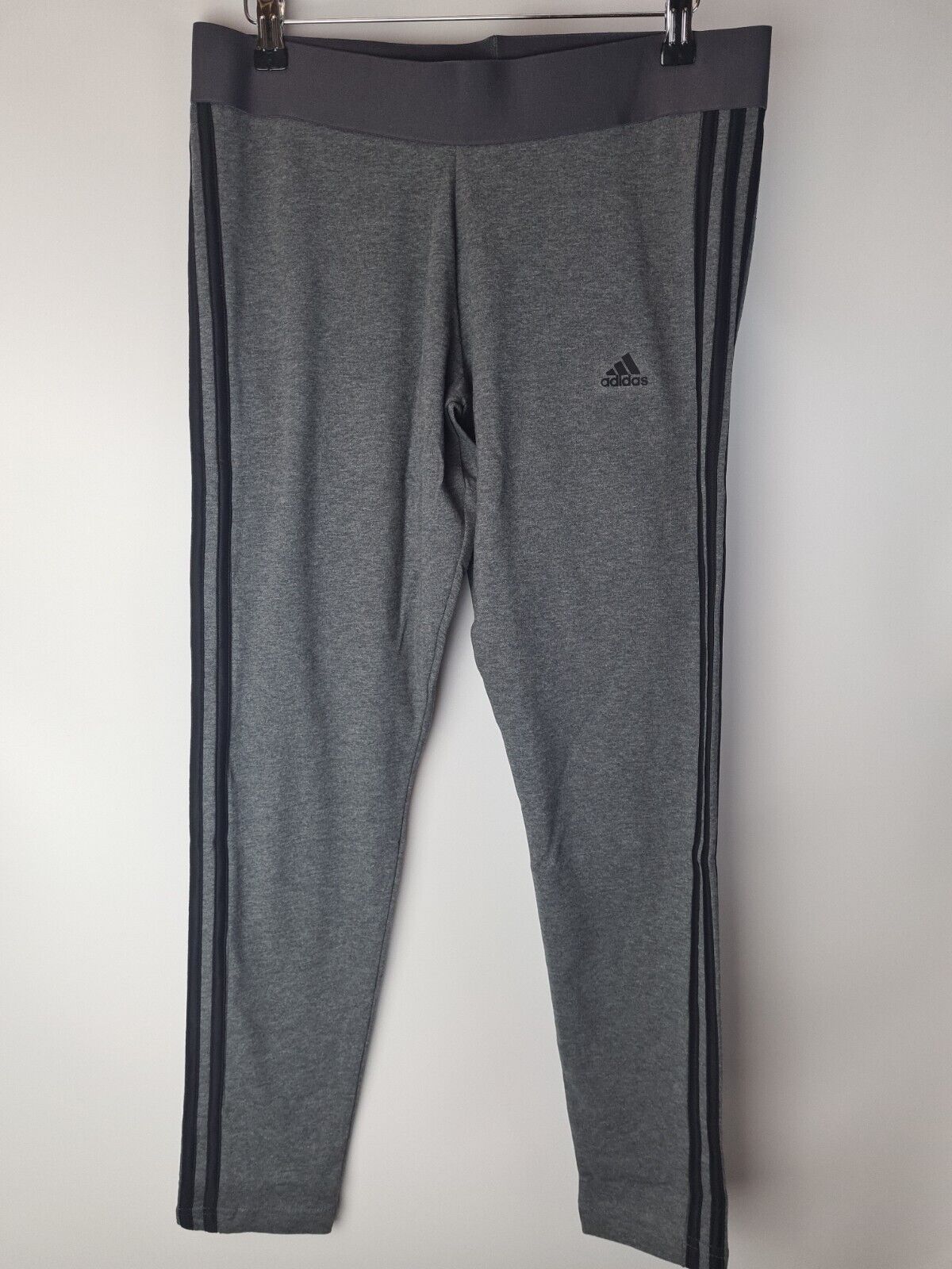 Adidas Womens 3 Stripe Grey Leggings Size Large **** V30R