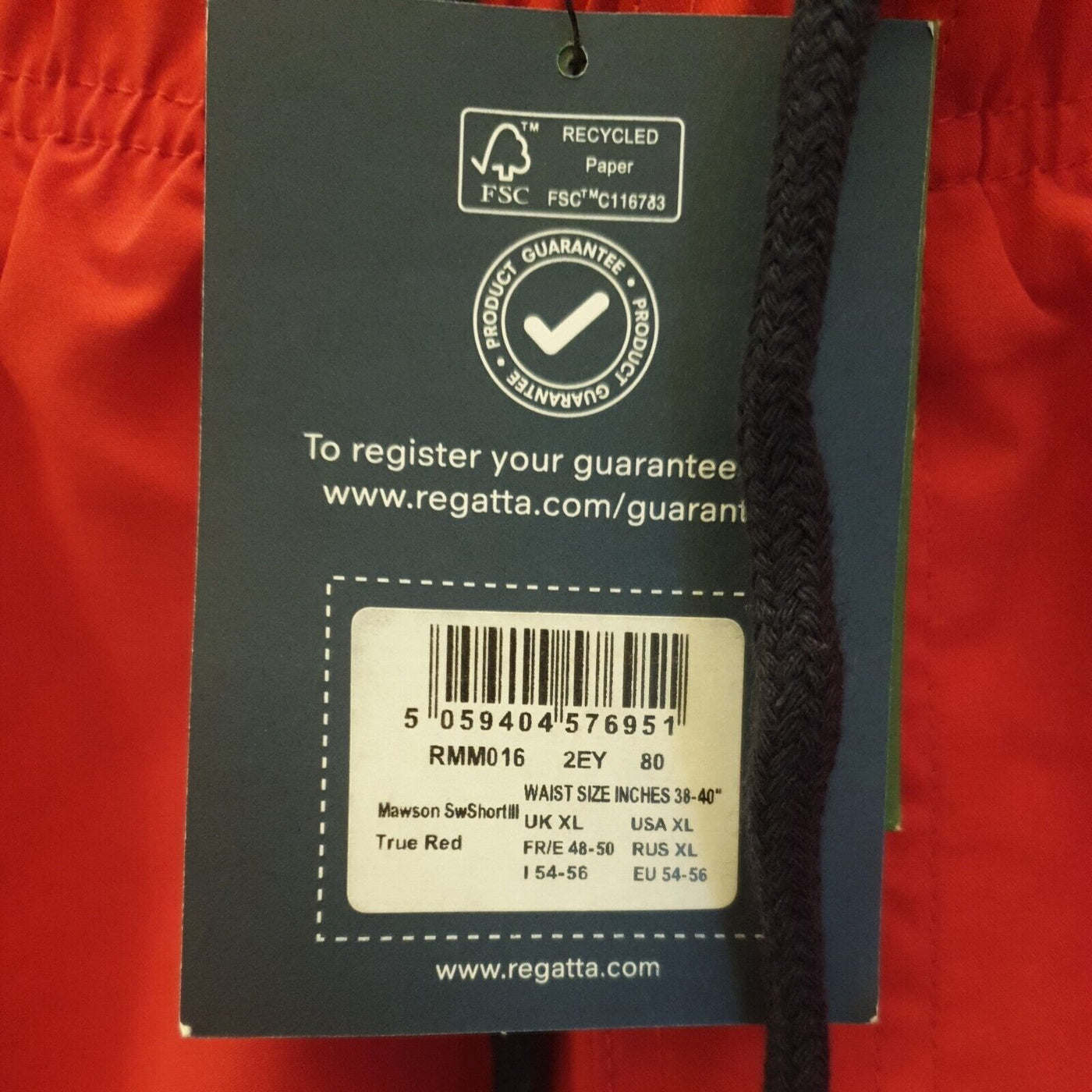 Regatta Mawson Swim Shorts True Red UkXL****Ref V360