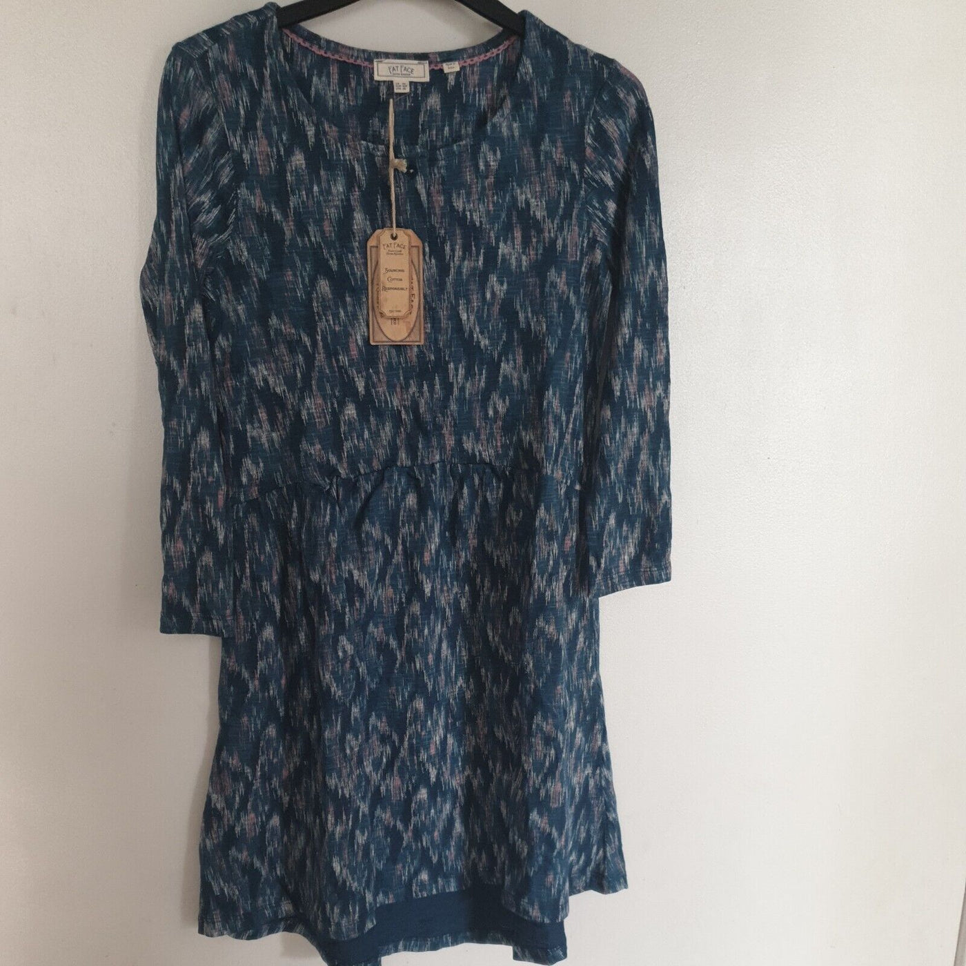 fat face Nina Craft Ikat Dress Teal Green Uk6 R****Ref V26