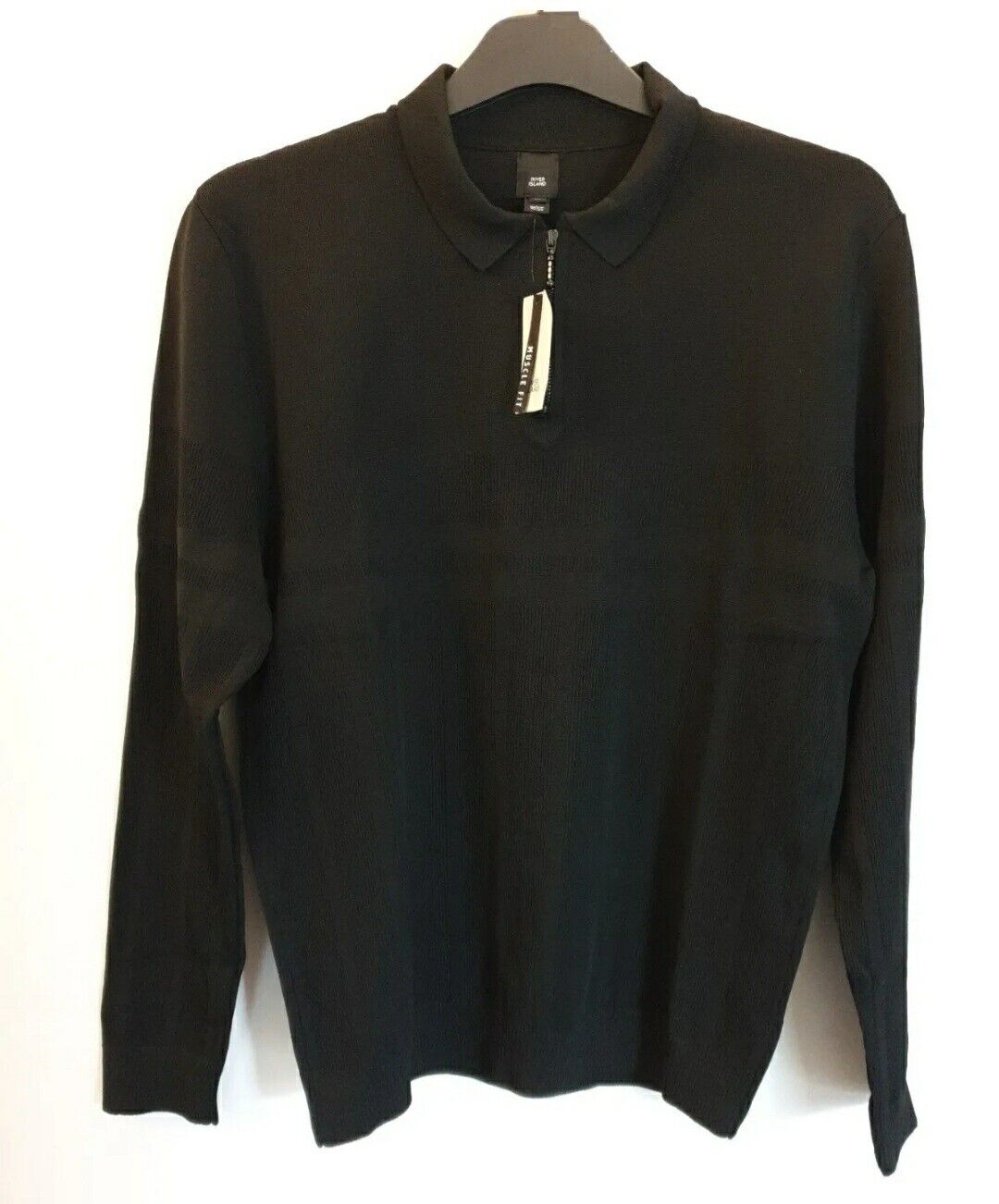 River Island Black Long Sleeve Top Size XL