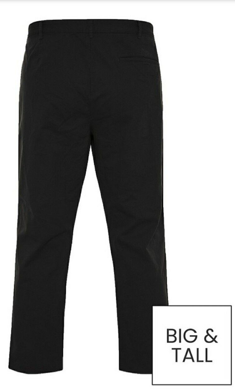 Badrhino Essential Chino Black Trousers Size 40x34****Ref V376