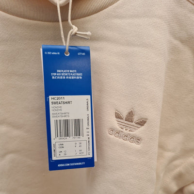 Adidas Ladies Nondye Sweatshirt Cotton Natural Size 12 BNWT Ref****V10