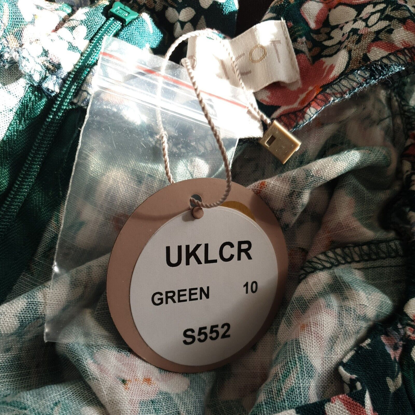 Apricot Green Floral Print Dress Midi Uk10****Ref V188