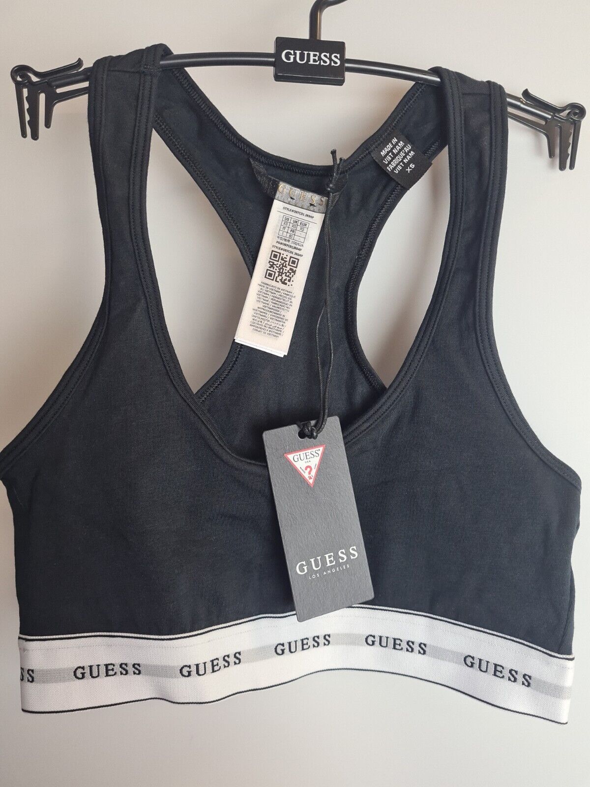 Guess Black Logo Sports Bra/ Bralette Size XSmall **** VA1