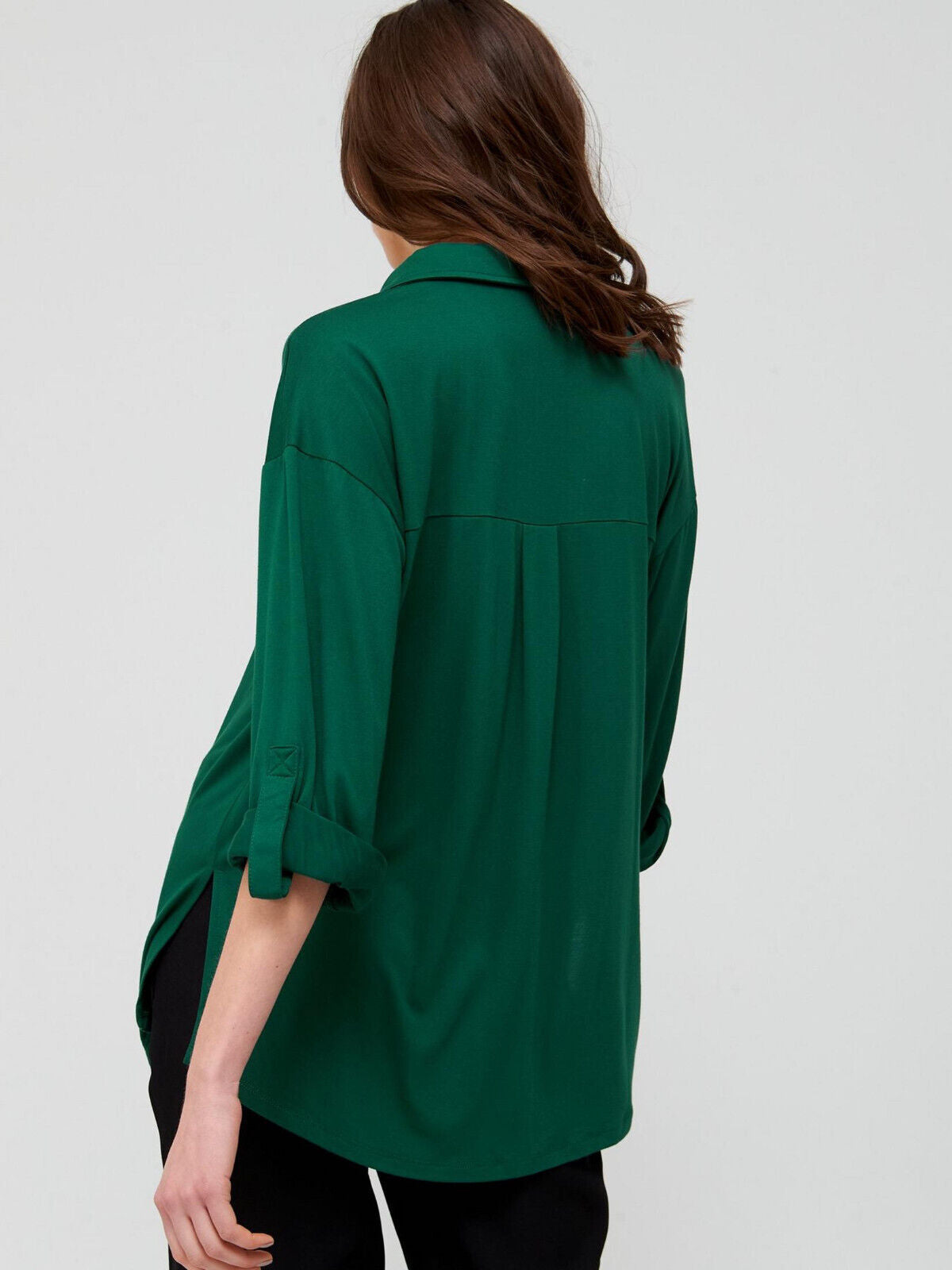 Cupro Relaxed Shirt - Green. UK 12. **** SW21