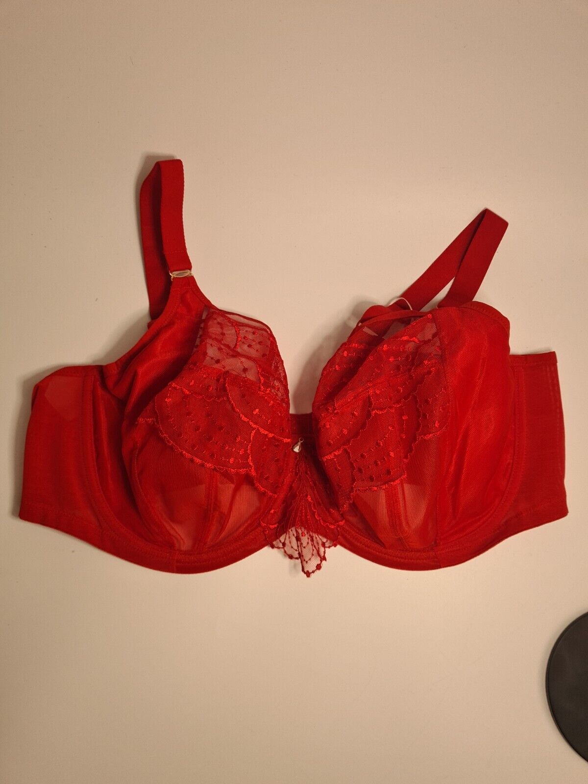 Elomi Priya Plunge Underwired Red Bra Size UK 36E **** V168