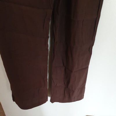 Michelle Keegan Brown Elasticated Waist Wide Leg Trouser Size 12****Ref V107