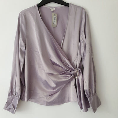 River Island Lilac Wrap Blouse Uk10****Ref V40