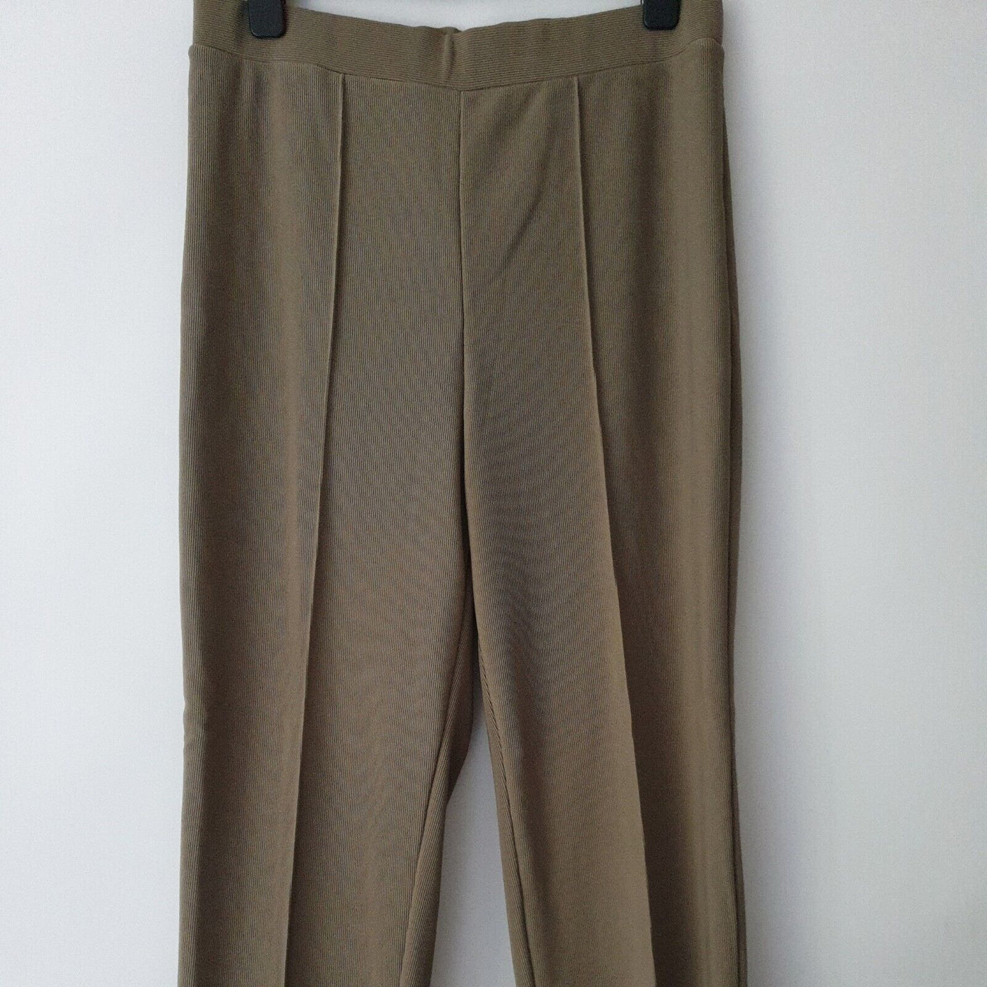 Long Tall Sally Sage Green Stretch Ribbed Slim Leg Trouser UK 12 ****Ref V251