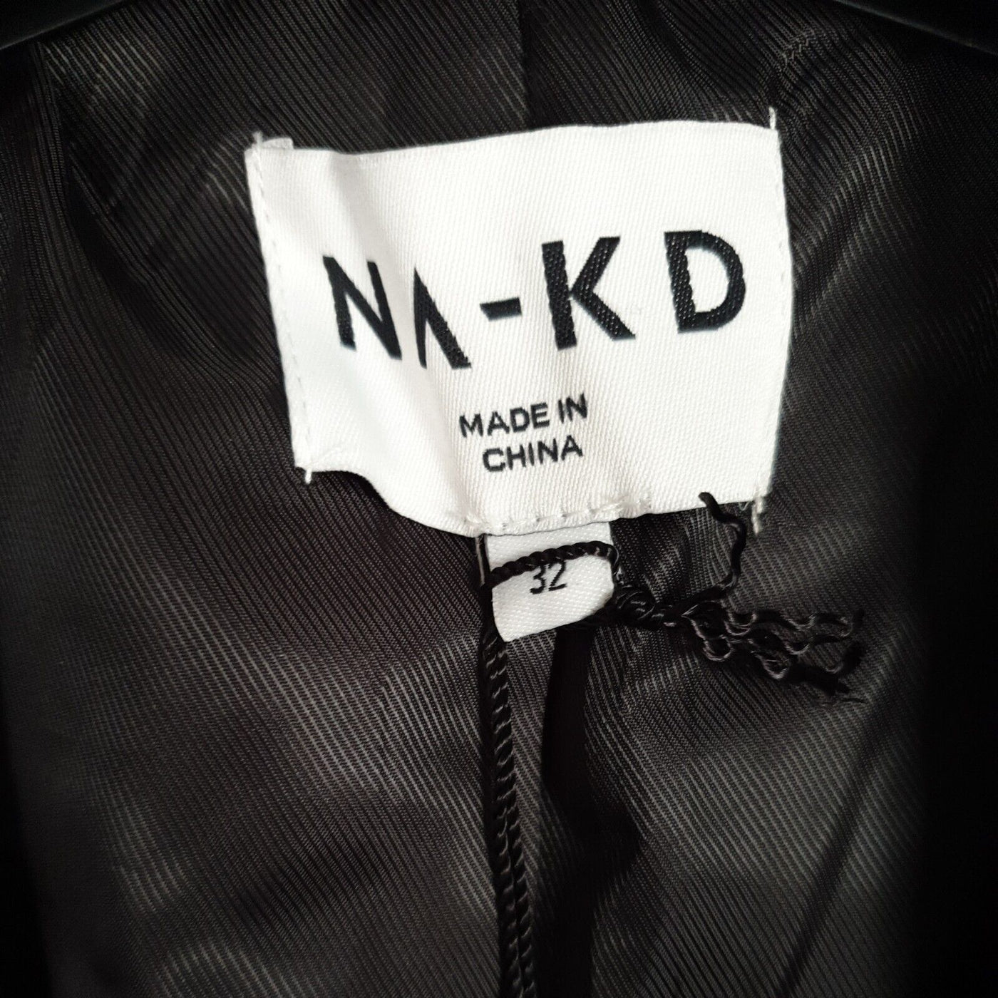 NA-KD Double Breasted Blazer Black Size 32/ UK 4 ****Ref V340
