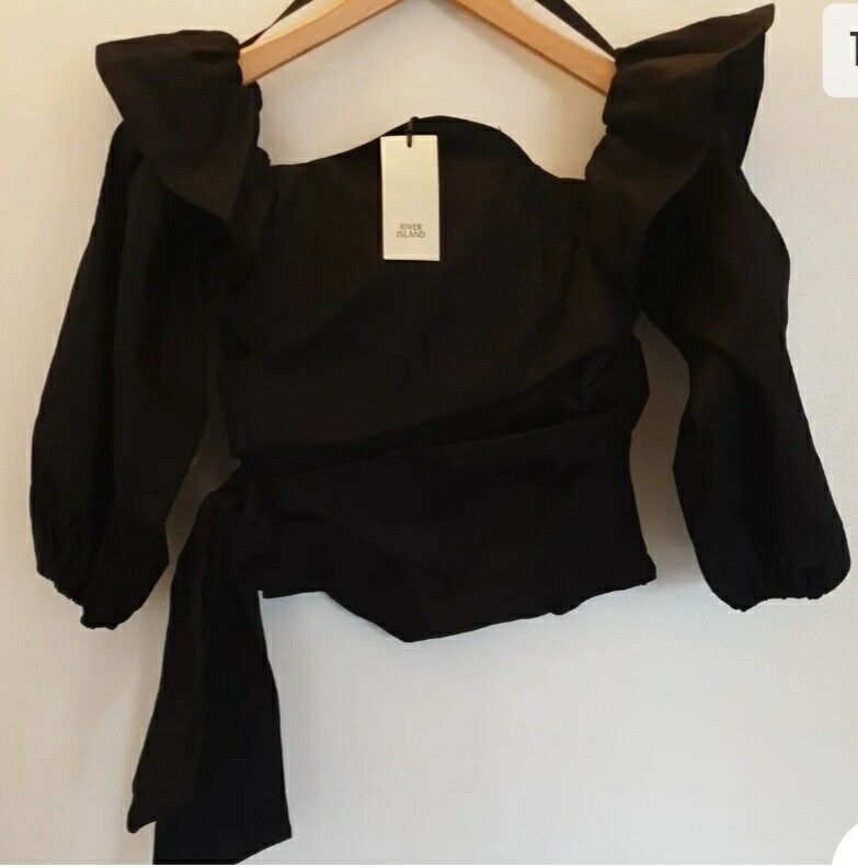 Off Shoulder Structured Top Black Uk 18****Ref V541