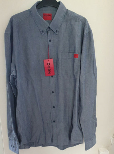 Hugo Boss Casual Slim Fit Shirt- Blue. UK XS ****Ref V523