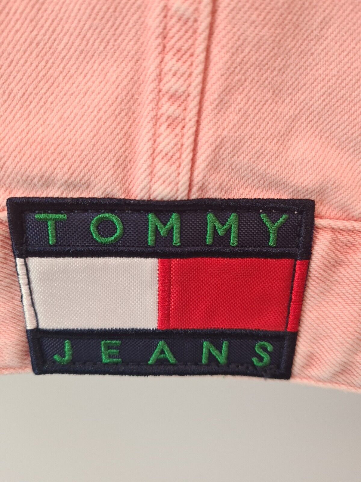 Tommy Jeans Oversized Pink Trucker Jacket Womens Size UK Large **** V27