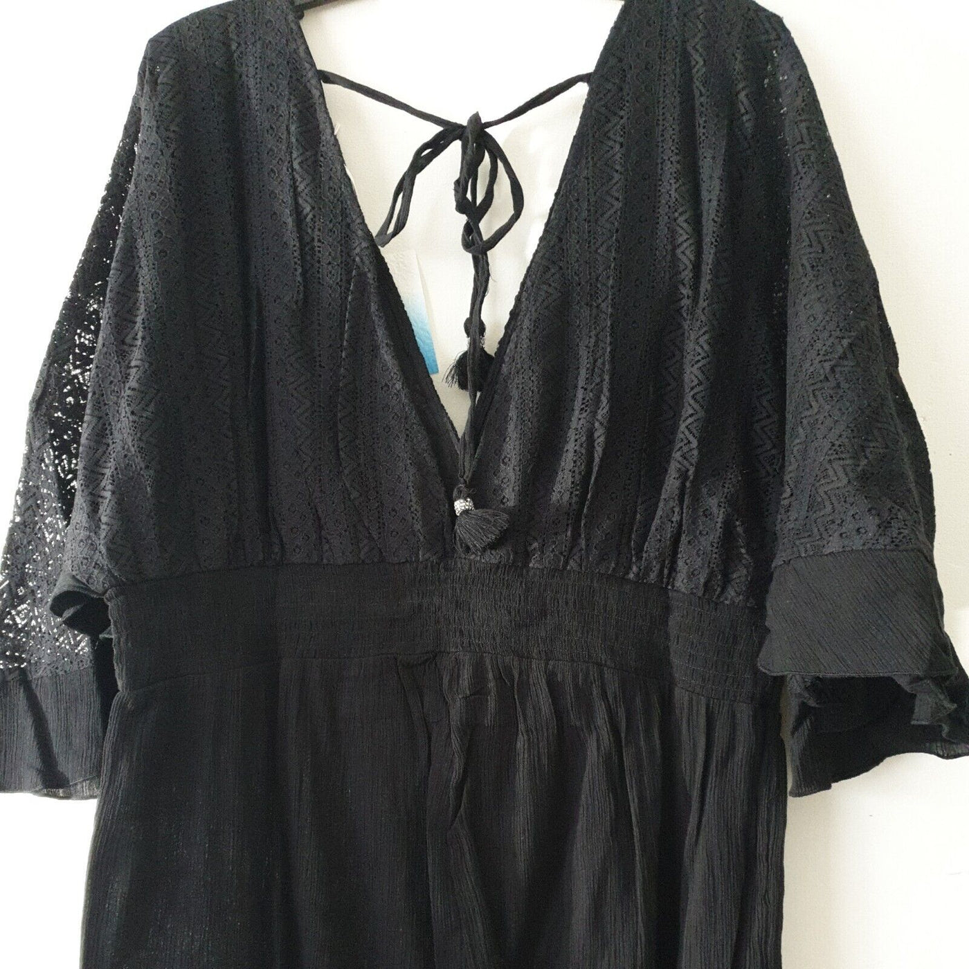 River Island Black Beach playsuit Uk24****Ref V107