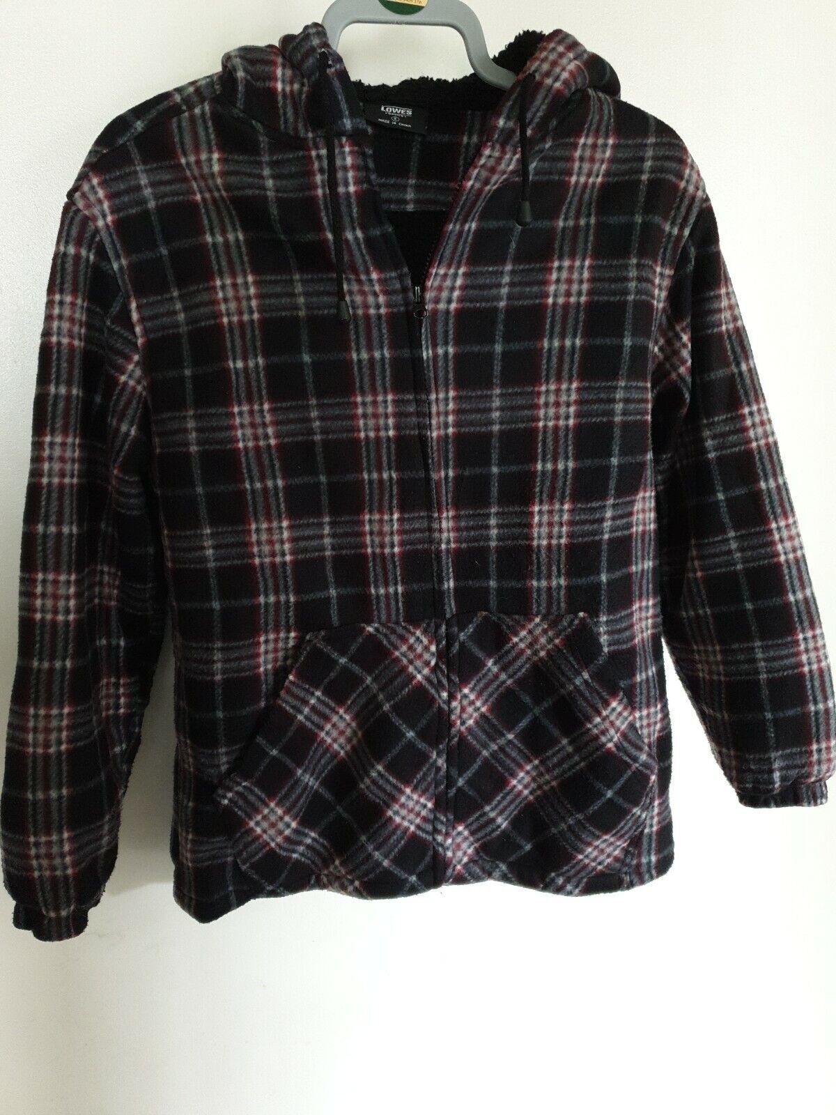 Lowes Basic Check Hooded Jacket Size S Ref Y3