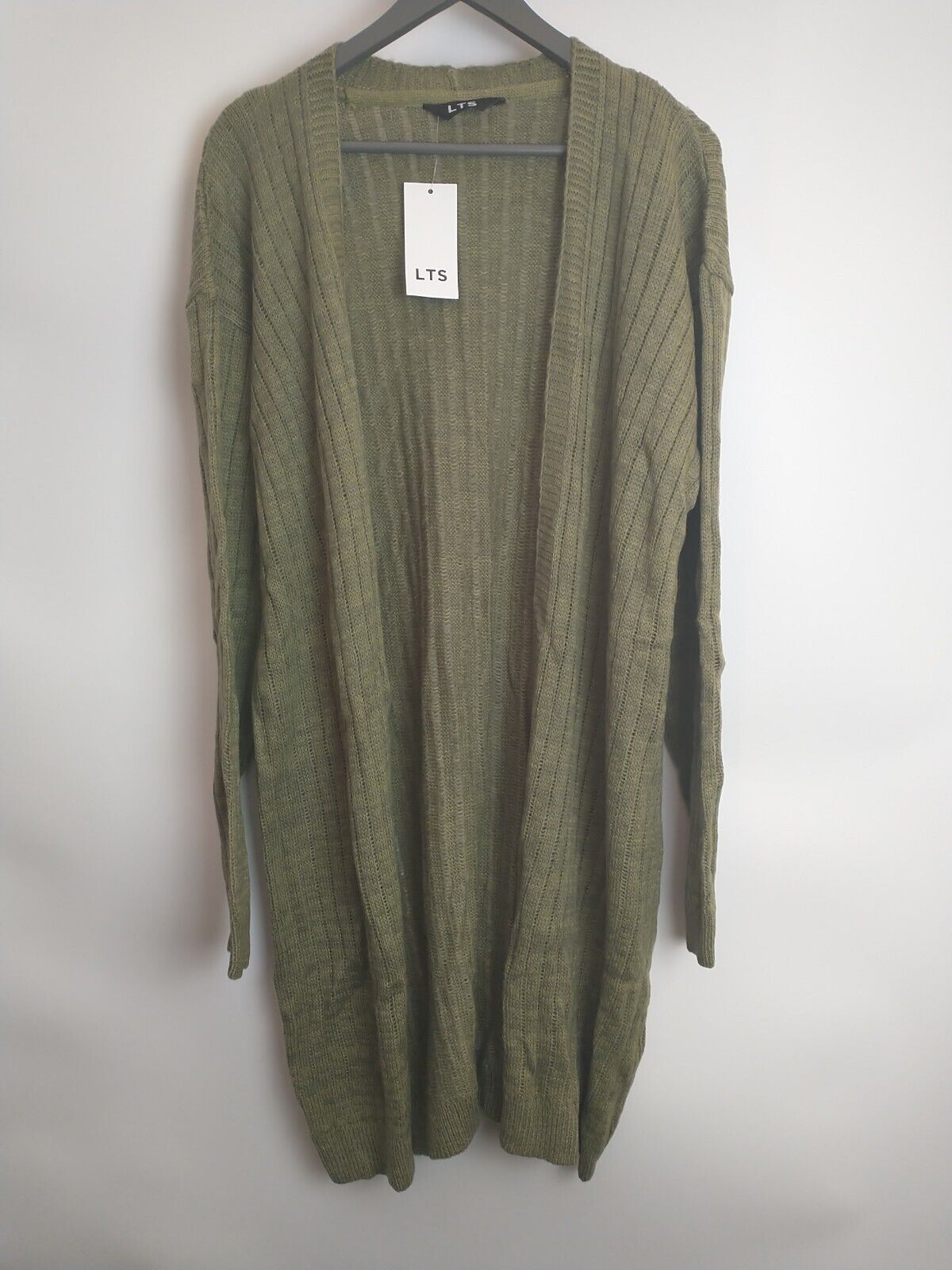 Long Tall Sally Longline Cardigan - Green - UK 14/16