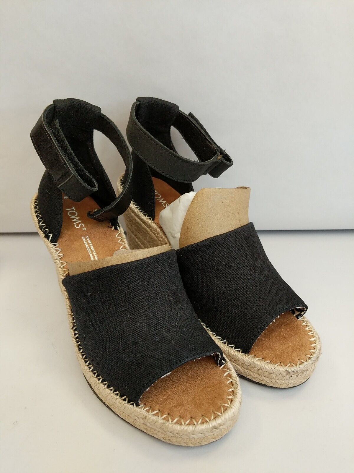 Toms Marisol Black Wedge. UK 5. **** VS2