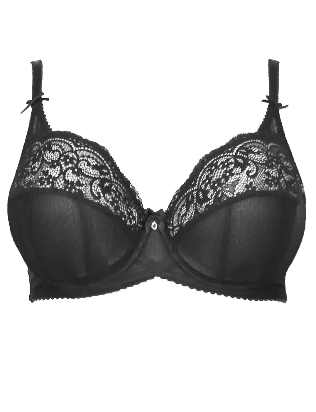 Charnos Opera Underwired Black Full Cup Bra Size 34H **** V516