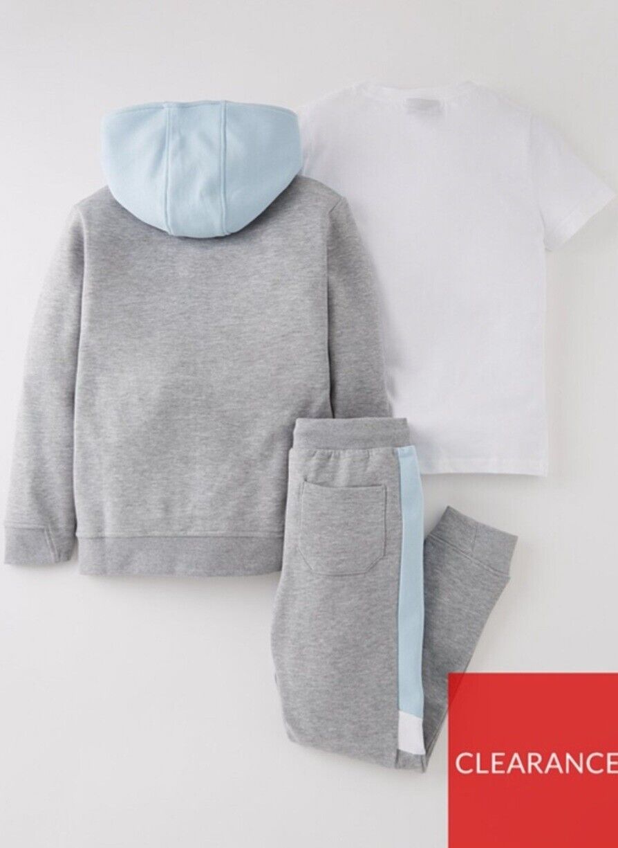 Boys 3 Piece Zip Hoodie, Jogger And T-Shirt Set. UK Size 11 Years **** V327