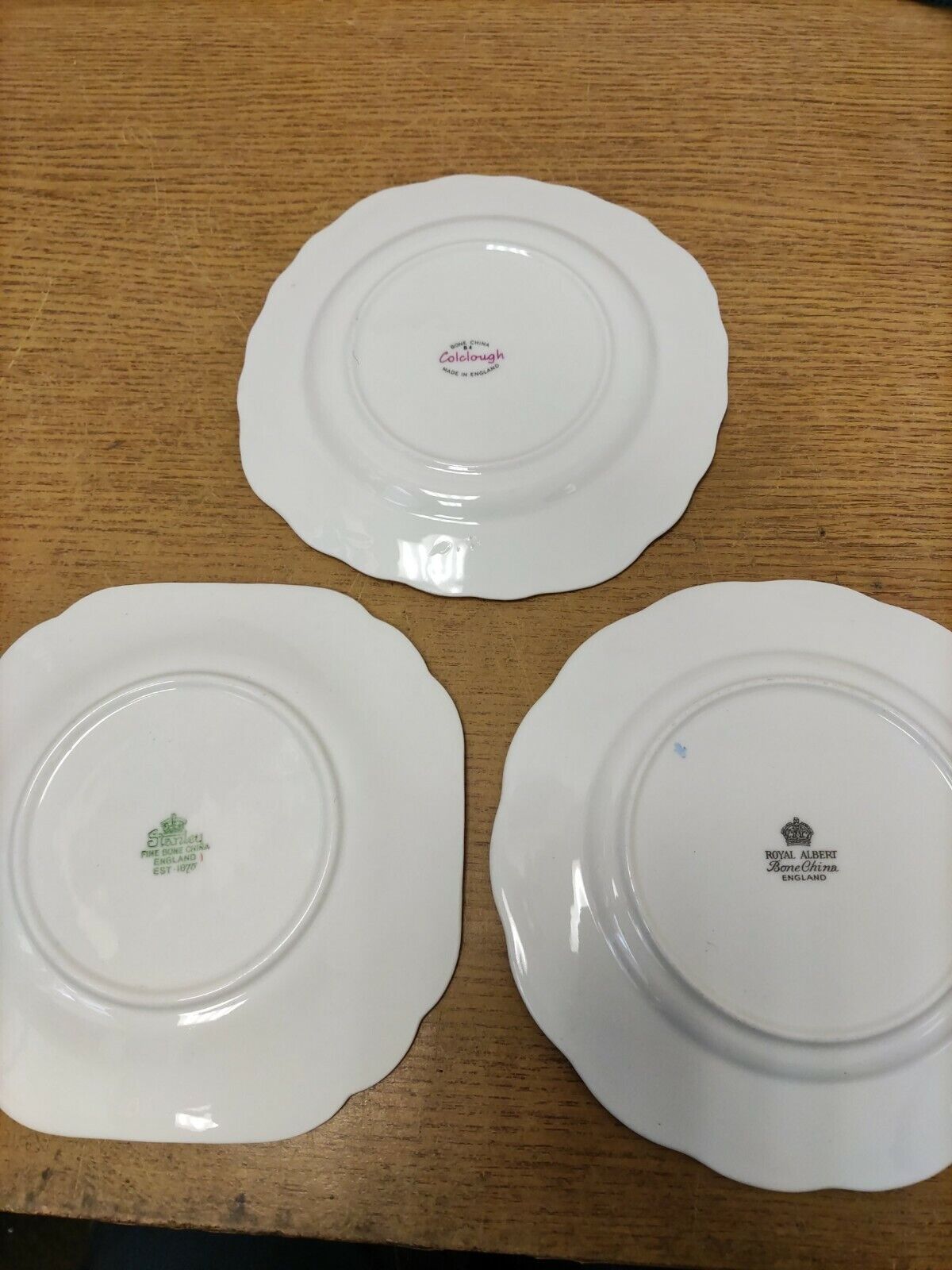 10 Assorted Made in England Bone China Plates. Crown Royal, colclough.. Ref Y