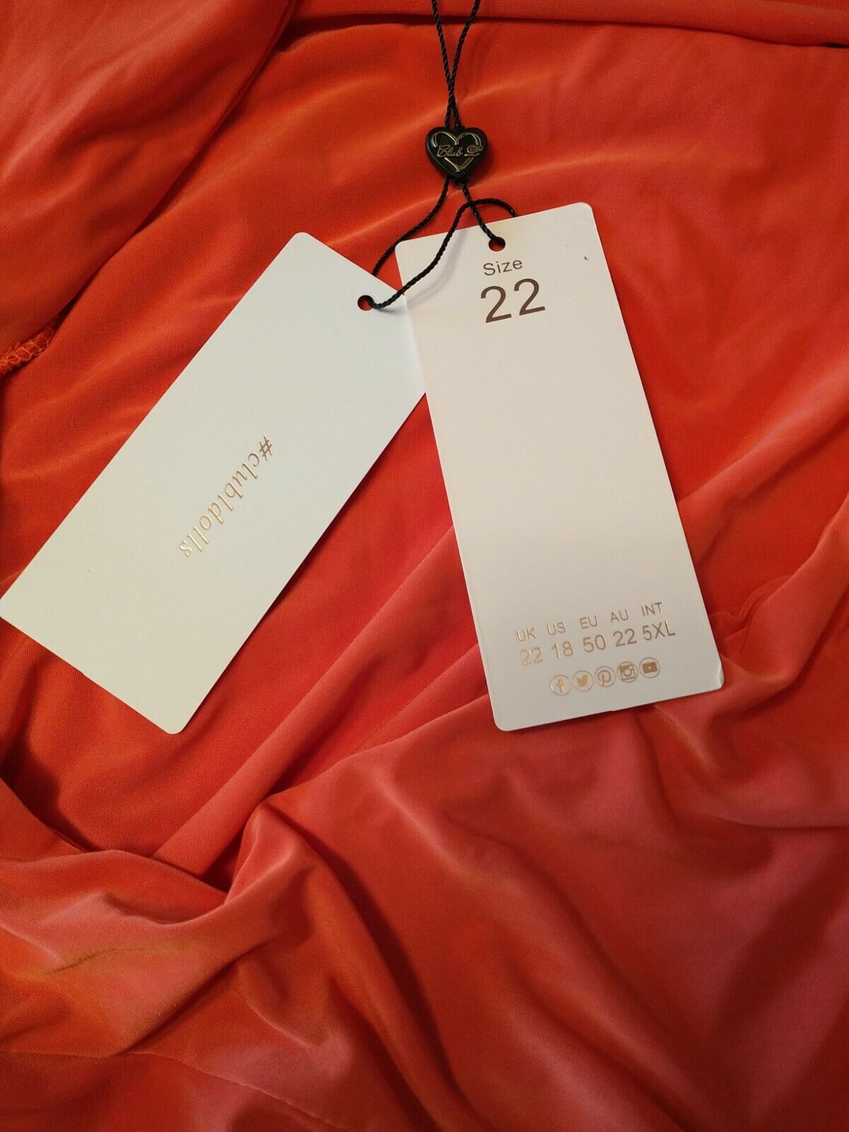 Club London.Suze 23 Orange Dress .New with defects Ref Y11