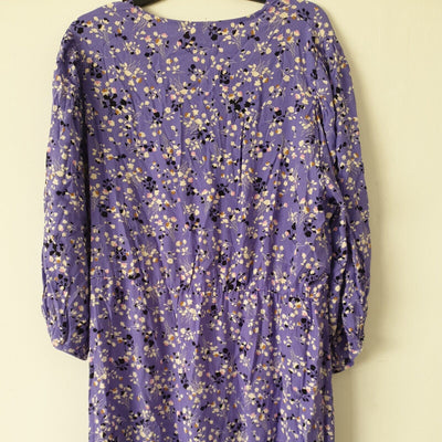 Pieces Purple Floral Print Dress Size 46****Ref V509