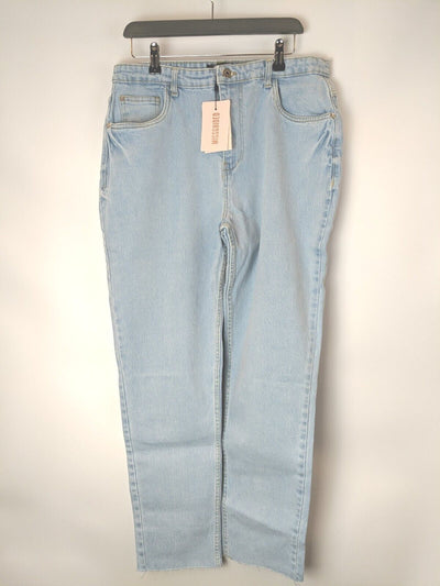Missguided Bleach Straight Leg Jeans - Light Blue. UK 6  **** Ref V495